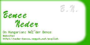 bence neder business card